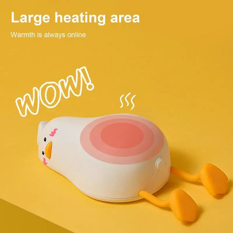 Hand Warmer Cute Duck Shape 4000Mah Rechargeable Warmer Power Bank Electric Portable Pocket Heater Indoor Out Door