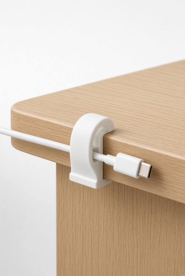 Desktop Cable Organizer Clips - adhesive clip detail
