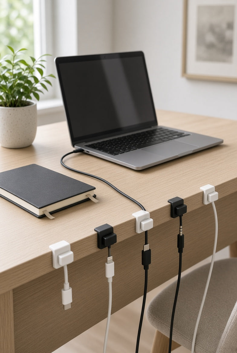 Desktop Cable Organizer Clips - key features overview