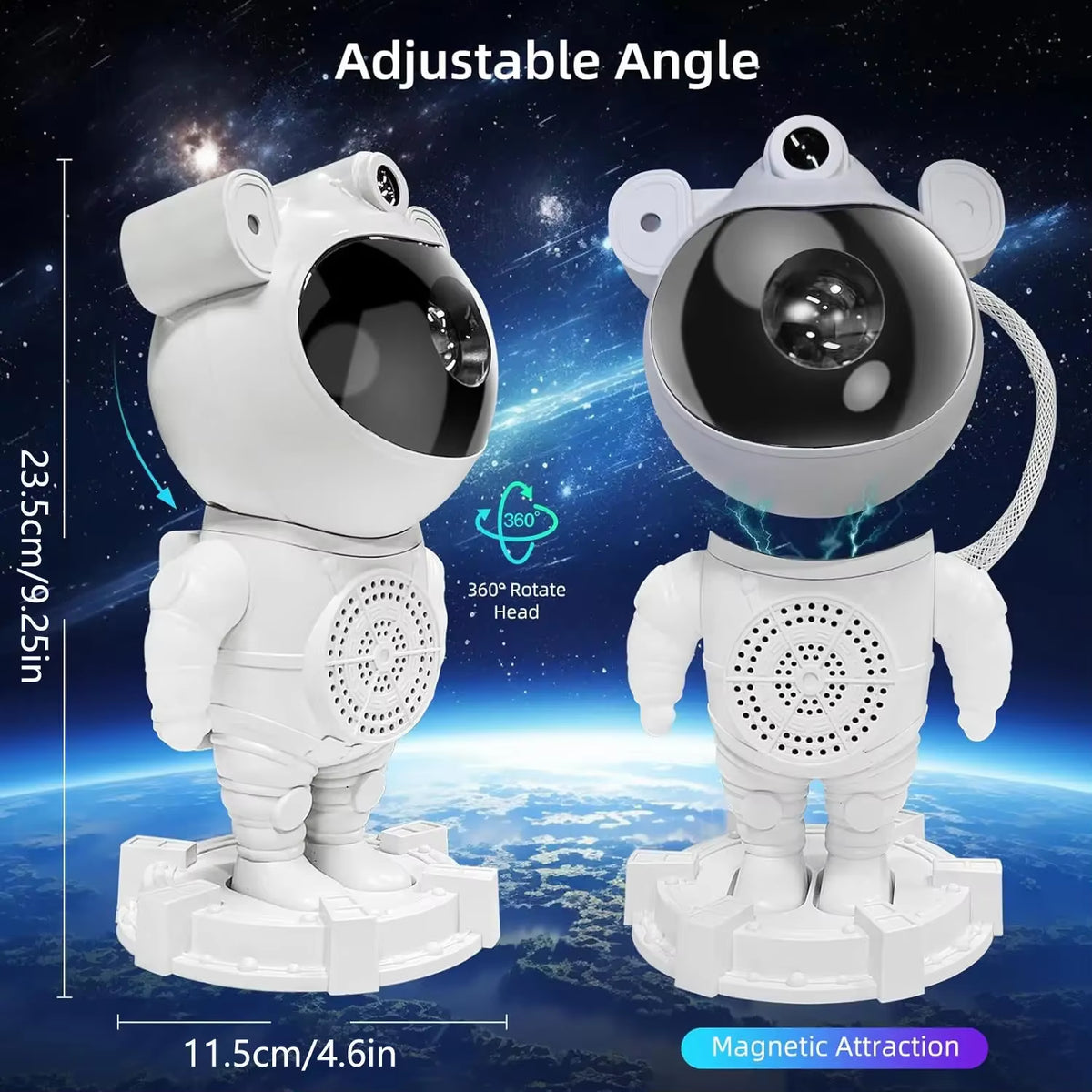 Astronaut Galaxy Projector Lamp - Star Projector Light, Bluetooth Speaker, Star and Moon Galaxy Lights for Bedroom with Remote