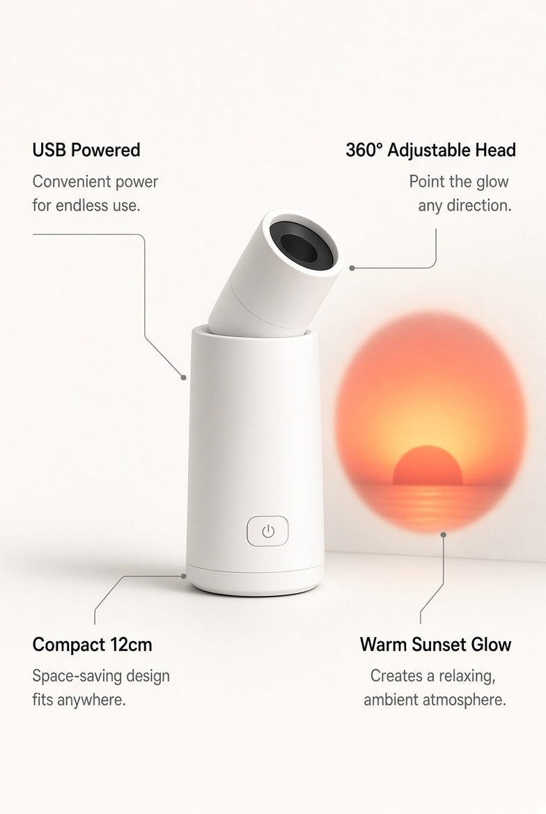 Sunset Glow Projection Lamp - key features overview
