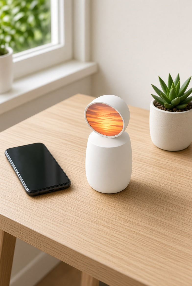 Sunset Glow Projection Lamp - product size reference